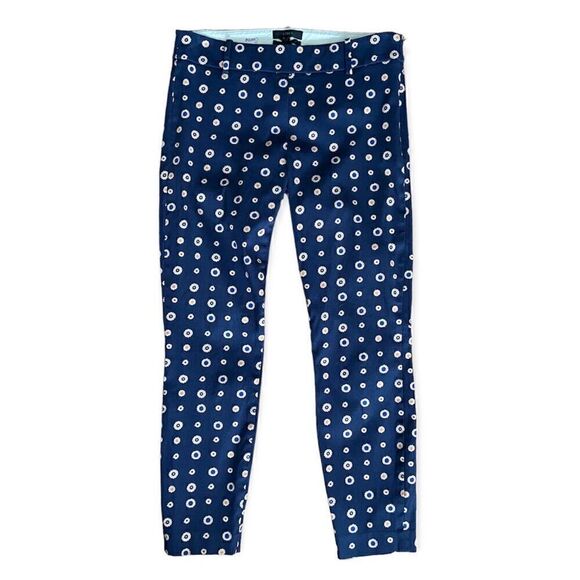 J. Crew Navy Foulard Minnie Cigarette Pants 0 - Picture 4 of 8